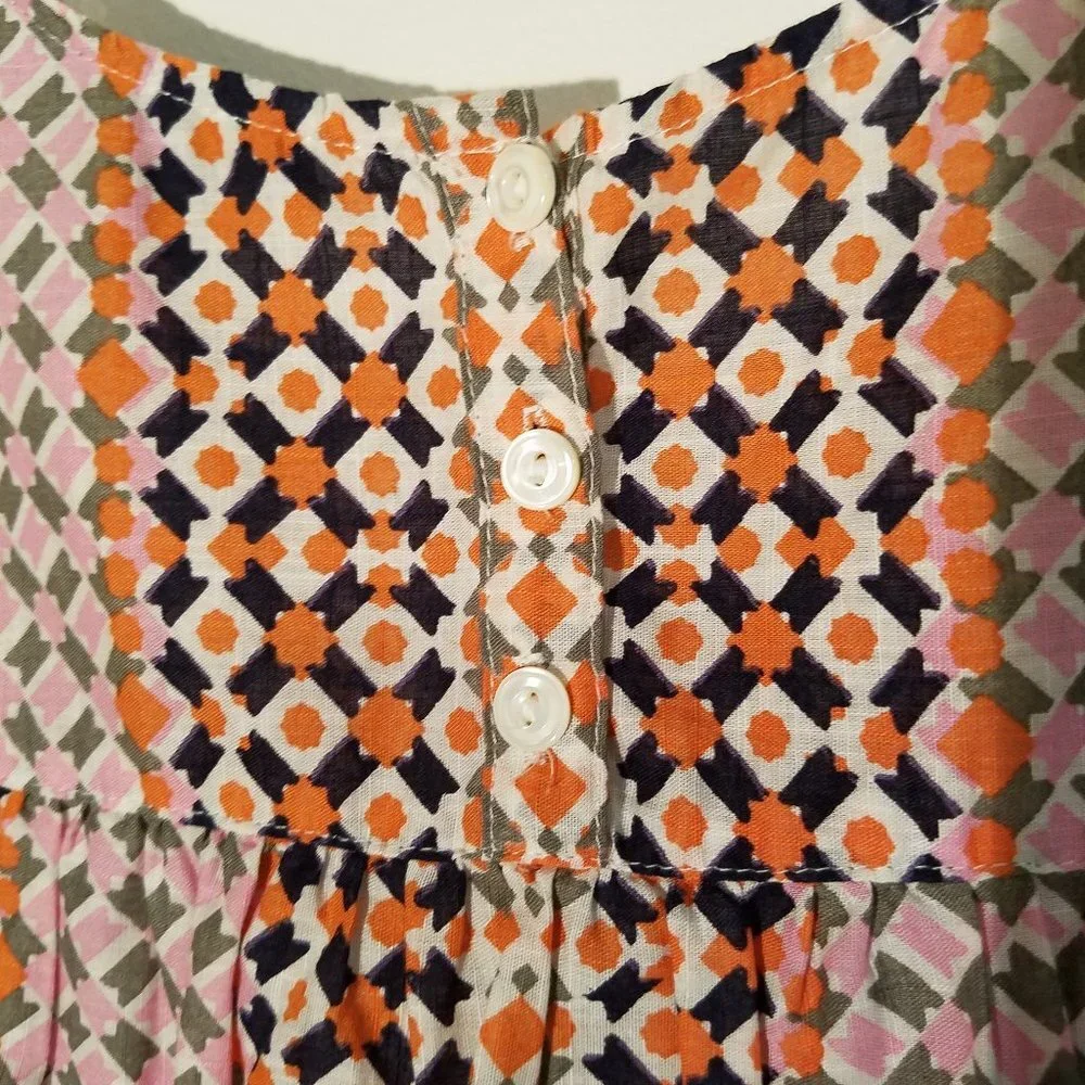 J.CREW 4 Pink geo‎ top Item A1328